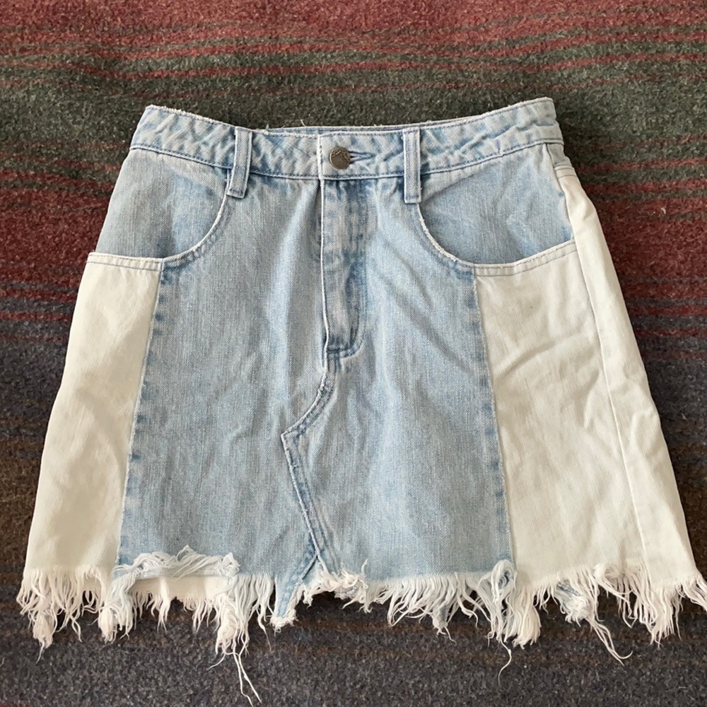 Free People Jean Skirt